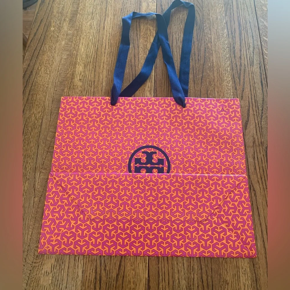 Tory Burch Large Pink 16”W X 13”H Shopping Gift Bag